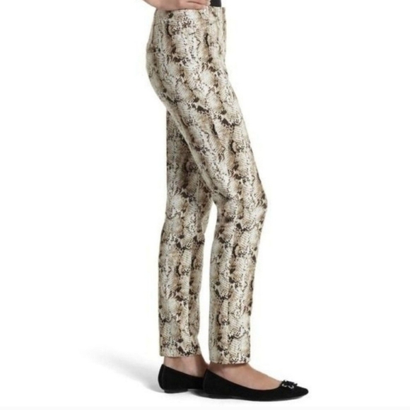 White House Black Market Slim Ankle City Pants Python Print  - Size 2 - Picture 3 of 13